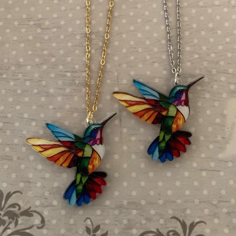 Colorful Hummingbird Necklace