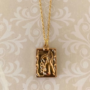 panis angelicus necklace, saint medal necklace, saint necklace, religious necklace, religious jewelry, catholic necklace, religious gift