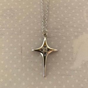 silver north star necklace, north star necklace, north star jewelry, north star pendant, silver star necklace, star necklace, necklace star