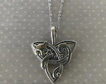 viking fox necklace, fox necklace, fox necklace silver, silver fox necklace, amulet necklace, fox jewelry, fox pendant, fox pendant silver
