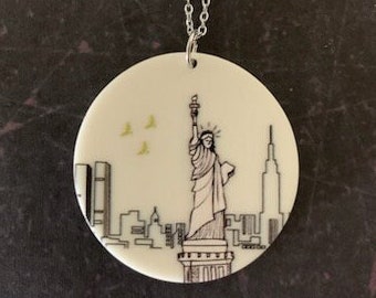 Lg Statue of Liberty Necklace, Statue of Liberty, New York