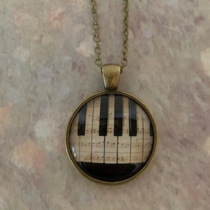 Music Jewelry - Music Gift - Music Jewlery - Musical Jewelry - Musical Gift - Piano Jewelry - Piano Necklace - Piano Teacher Gift - Necklace