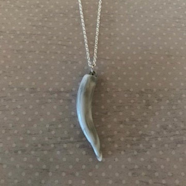 shades of gray ox horn necklace, ox horn necklace, horn necklace, horn jewelry, horn pendant, novelty necklace, resin horns, gray necklace