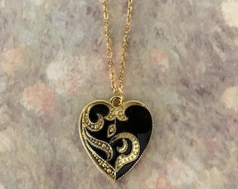 【BLACKPURPLE】Guerlande Heart B Chain Necklace black pixel heart double layer necklace hip hop edgy - Temu
