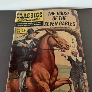 vintage classic illustrated comic book, comic book, old comic book, classic comics, classic illustrated comics, classic illustrated, comics