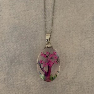 Healing Elm Leaf Necklace in Rainbow