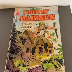 vintage comic book, charlton comics, comic book, old comic book, military books, 1970s vintage, action comics, vietnam war, korean war,