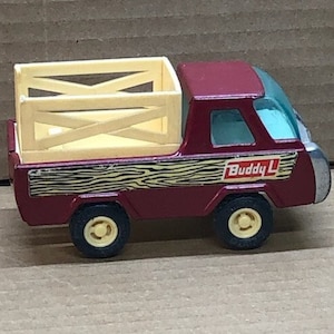 vintage Buddy L pickup w/stake bed, vintage truck, buddy l truck, buddy l toys, vintage farm truck, miniature truck, vintage toy truck