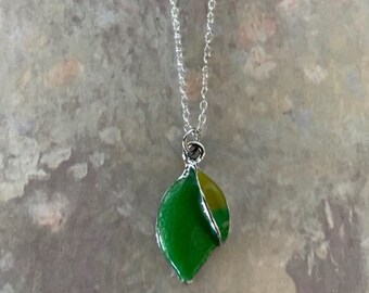 green leaf necklace, tree leaf necklace, tree leaf jewelry, tree lover gift, leaf necklace, leaf necklace silver, leaf jewelry, nature gifts