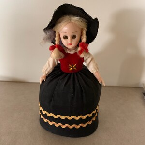 vintage german sleepy eye doll, vintage heidi doll, vintage doll, 7 inch doll, weighted doll, doll vintage, vintage german doll, sleepy eyes