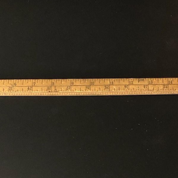 vintage sliding yardstick, yardstick, advertising yardstick, wood yardstick, yard stick, antique yardstick, sewing tools, vintage sewing