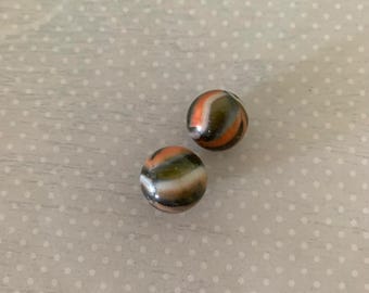 2 vintage transparent multi color swirl marbles, antique marbles, vintage marbles, marbles vintage, marble collecting, colored marbles