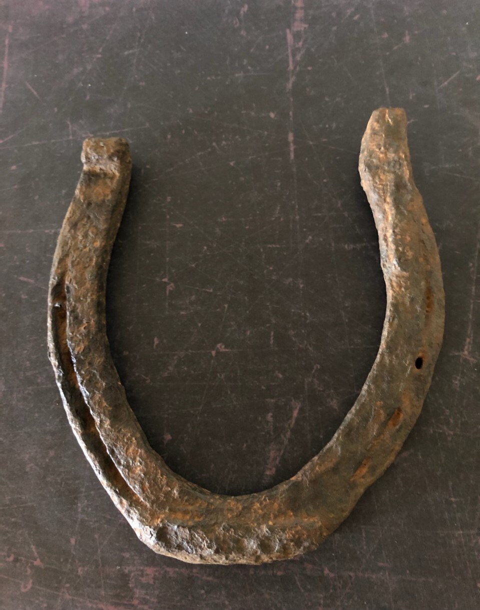 1 - 1920's Vintage Iron Draft Horseshoe, Vintage Horseshoe