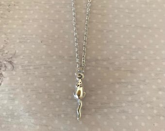 small silver mouse necklace, mouse necklace, mouse pendant, silver mouse, mouse gift, mouse charm necklace, rodent gifts, mouse lover gift