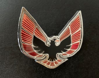 vintage 1974 Pontiac Firebird trunk lid emblem, vintage car emblem, firebird car emblem, vintage firebird, pontiac emblem, trunk emblem