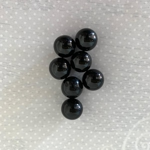 7 vintage opaque black marbles, vintage marbles, black marbles, old marbles, antique marbles, marbles black, marbles vintage, game marbles
