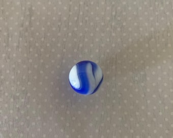 1 vintage blue swirls on white marble, vintage marble, antique marble, old marble, marble vintage, blue marble, white marble, akro agate