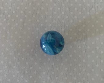1 vintage vitro agate translucent shades of teal marble, vintage marble, antique marble, vitro agate marble, teal marble, 1950s marble