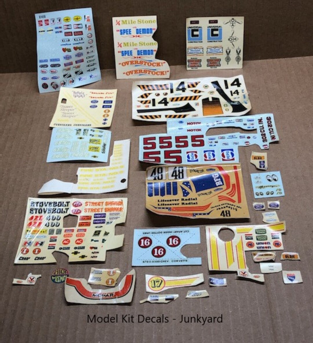 1970s Assorted Model Kit Decals, Vintage Decals, Model Decals, Decals