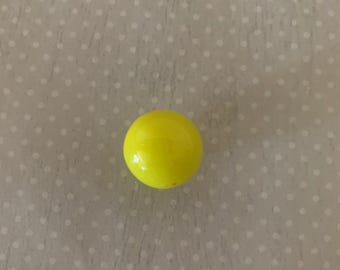 1 vintage opaque yellow marble, antique marbles, vintage marbles, old marbles, marbles vintage, marbles, collector marble, yellow marble