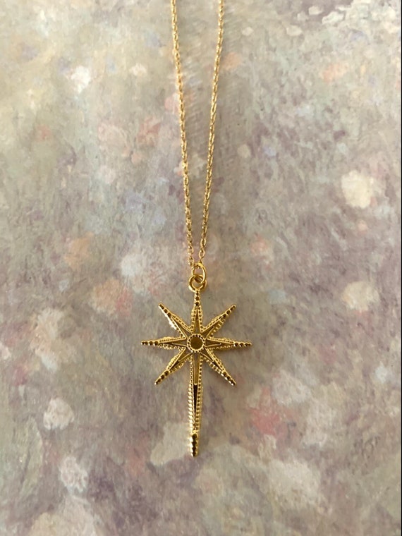 Small 8 Pointed Star Necklace, Hope Star, Isotoxal Star Polygon - Etsy
