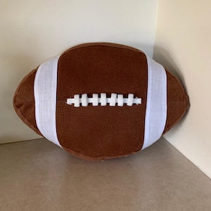 vintage football pillow, football pillow, stuffed footballs, football decor, sports pillow, vintage pillow, handmade pillow, brown pillow