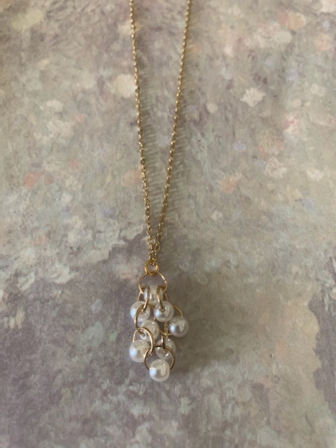 Pearl cluster shop ball necklace
