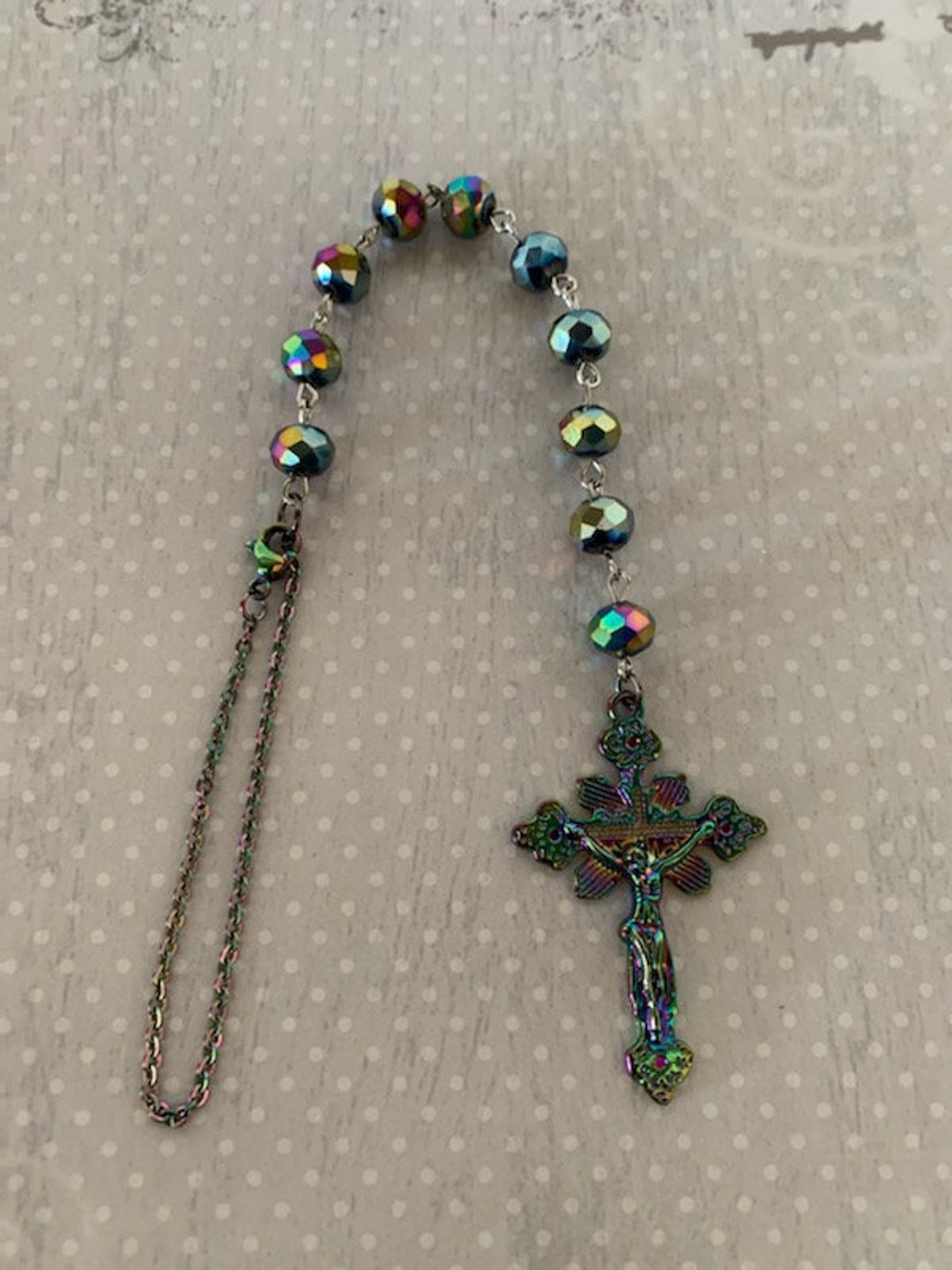 Cross car charm, car charm cross, rearview mirror pendant, car mirror