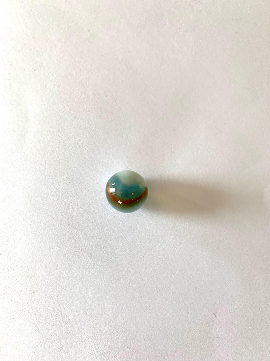 1 Vintage Transparent Multi Color Marble, Antique Marbles, Vintage ...