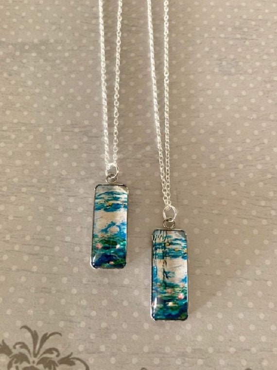 Collar de lirio de agua joyería de lirio de agua impresión | Etsy México