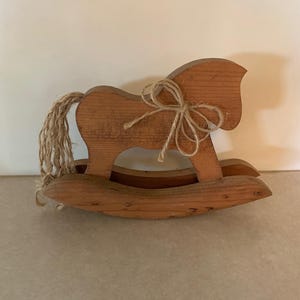 vintage wood rocking horse, tabletop rocking horse, vintage rocking horse, tabletop decor, vintage wood horse, vintage horse, wood horse