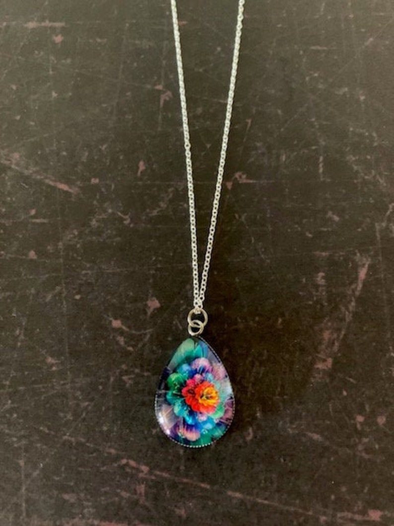 Water Lily Necklace Lily Necklace Lily Jewelry Lily Etsy