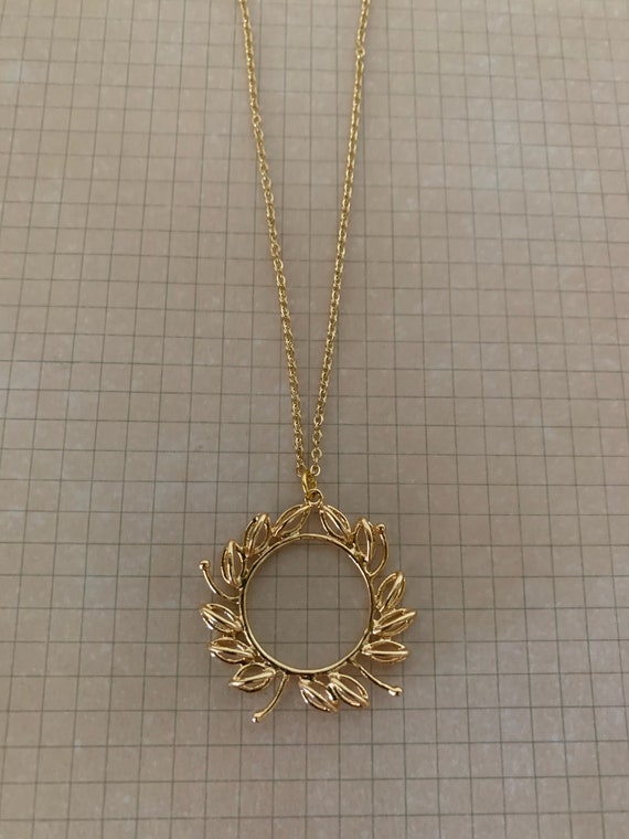 Laurel Leaf Necklace Leaves Circlet Gold Leaf Necklace Gold Etsy