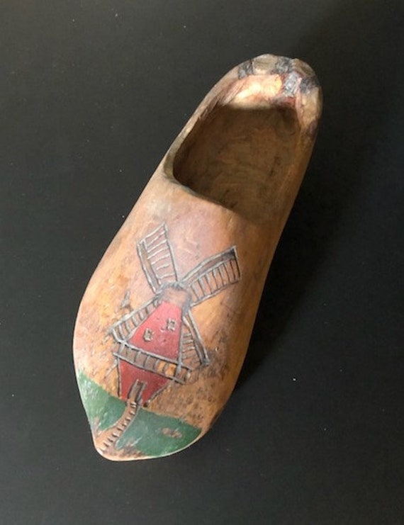 vintage wooden shoe, wooden shoes, dutch wooden sh