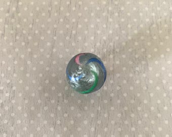 1 vintage 3 color Latticinio swirl marble, antique marble, vintage marble, marble vintage, latticinio marble, german marble, swirl marble
