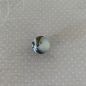 1 translucent white marble w/olive ribbon, oxblood marble, antique marbles, vintage marbles, green marbles, glass marble, collector marble