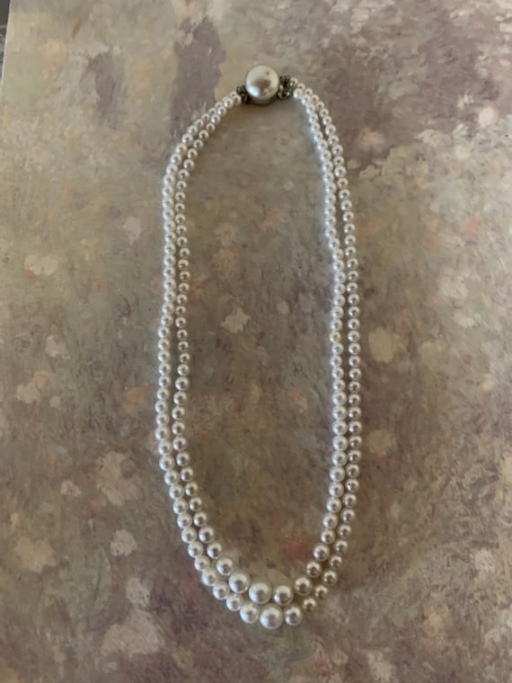 vintage pearl choker, vintage choker, pearl choker