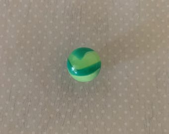 1 vintage translucent green marble, marble, antique marble, vintage marble, green marble, collector marble, uv reactive marble, old marble