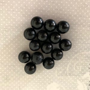 14 vintage opaque black marbles, vintage marbles, black marbles, old marbles, antique marbles, marbles black, marbles vintage, game marbles