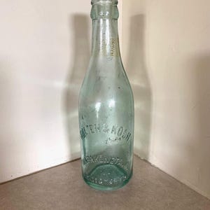 vintage Kolter & Koch soda bottle, vintage soda bottle, old soda bottle, 1800s bottle, vintage bottle, green glass bottle, antique bottle