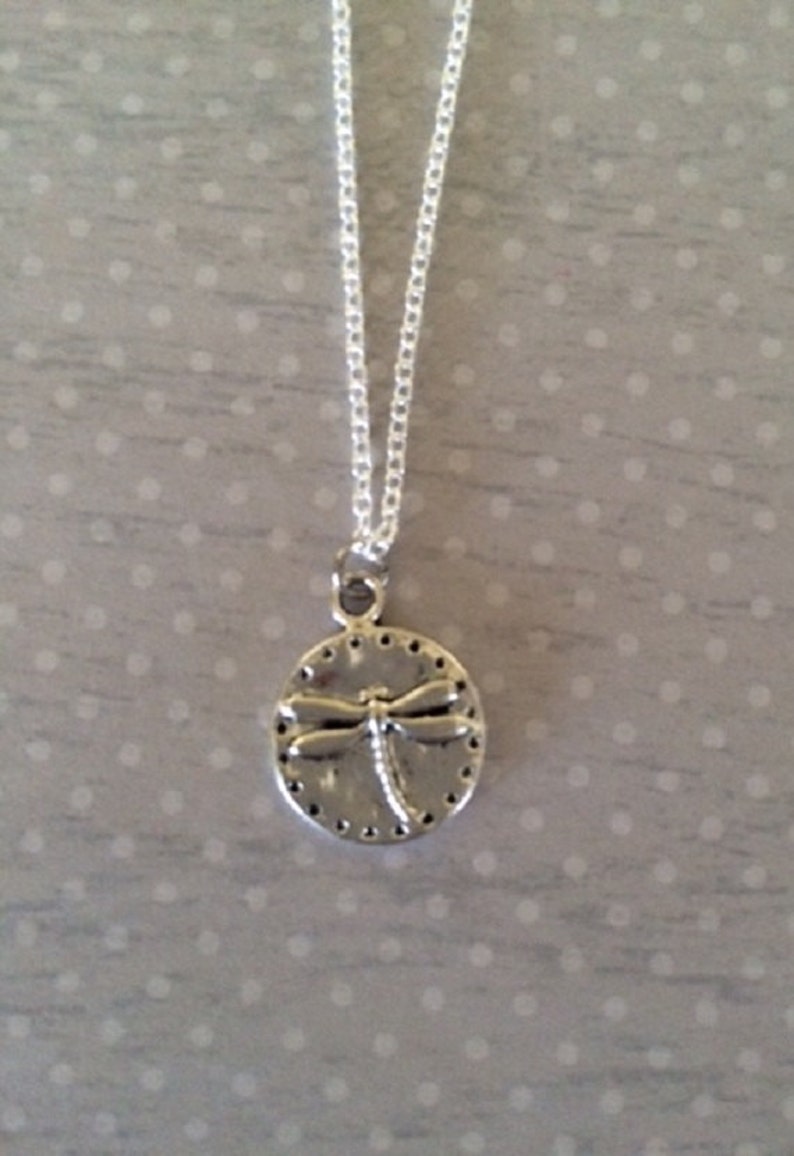 Hammered Necklace Hammered Silver Necklace Dragonfly Necklace Hammered Gift Dragonfly Pendant CLEARANCE Dragonfly Jewelry SALE