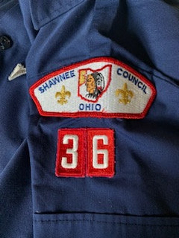 vintage scout shirt, kerchief, slide, vintage cub… - image 3