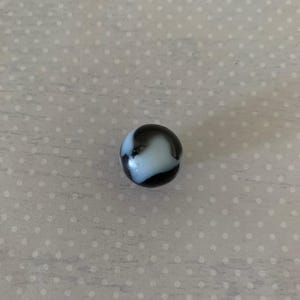 1 opaque white & black swirl marble, antique marbles, vintage marbles, old marbles, marbles vintage, glass marble, collector marble, marble