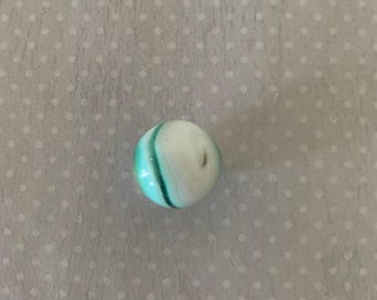 1 peltier vintage green, white corkscrew swirl marble, vintage marble, green marble, white marble, corkscrew marble, peltier marble, marble