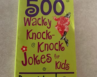 vintage kids paperback joke book, vintage joke book, knock knock jokes, vintage kids book, vintage paperback, vintage book, kids joke book