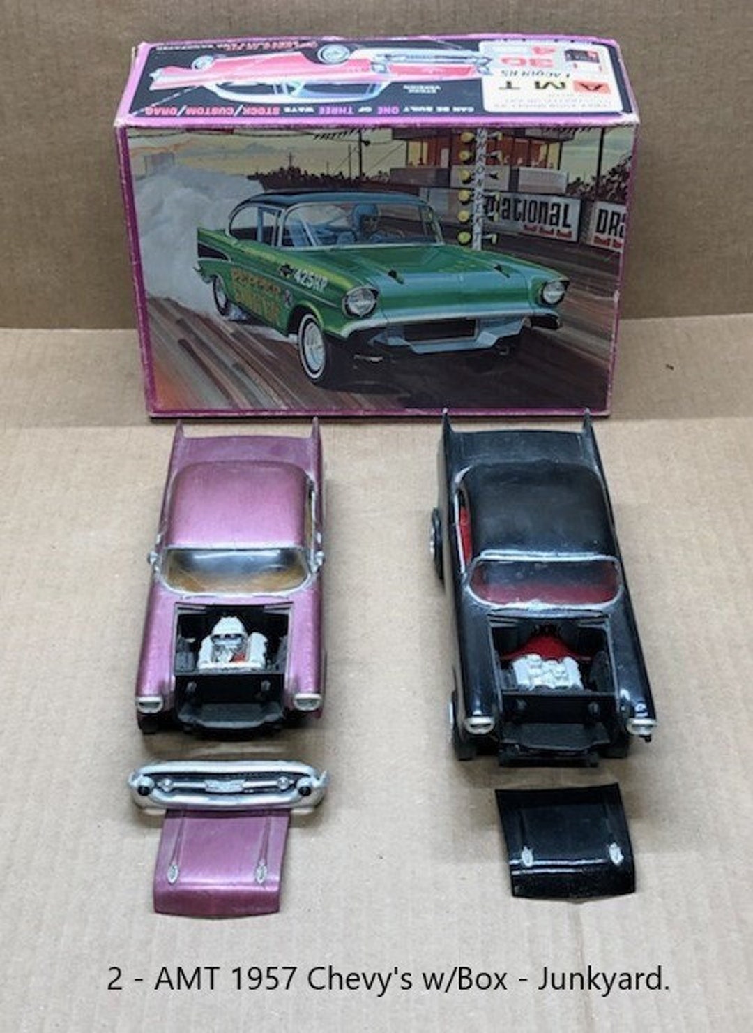 2 Vintage 57 Chevy Model Cars 1957 Chevy 1957 Chevy Car Amt - Etsy