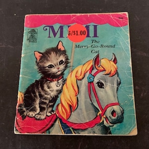 vintage childrens book, vintage book, cat books, childrens book, childs book, books vintage, vintage kids book, 1950s books, cat book, books