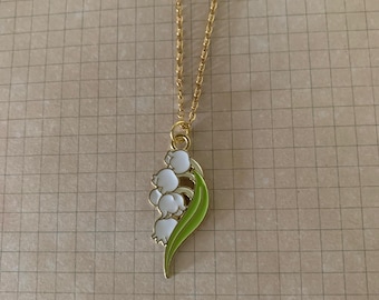 Lily of the Valley - Lilly of the Valley Jewelry - Lily of the Valley Necklace - Floral Jewelry - Lily Necklace - Wedding Jewelry - Necklace