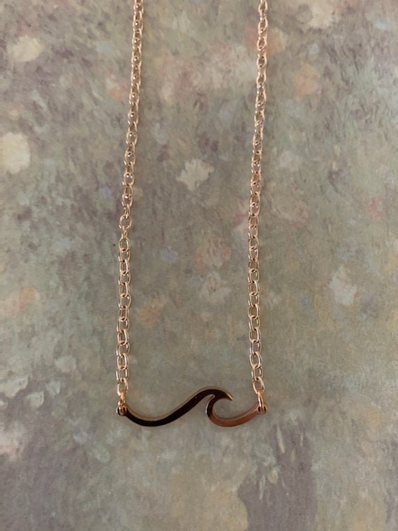 Wave necklace rose best sale gold