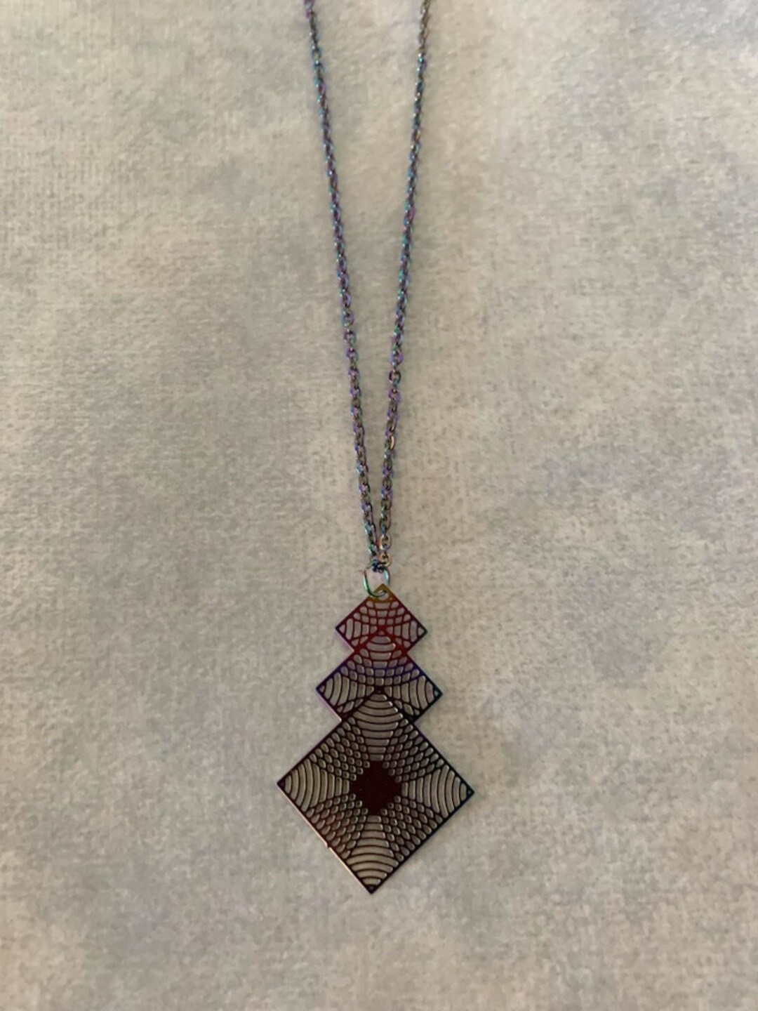 Iridescent Necklace, Iridescent Jewelry, Iridescent Pendant, Color